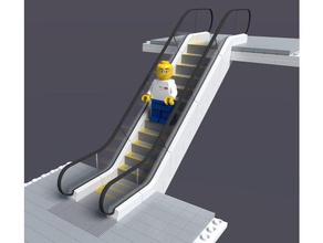 lego compatível escadas rolantes brinquedos de construção arquitetura tijolo blocos escada rolante peças 3d print model - Mito3D