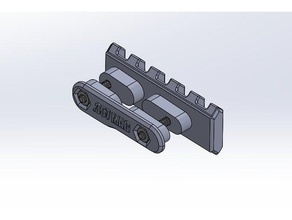 picatinny rail - chiappa rhino 30ds revolver sport et loisirs mount 3d print model - Mito3D