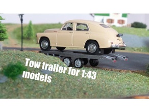 tow trailer 1 43 models cars 3d printing car laweta model pomoc drogowa 3d print model - Mito3D