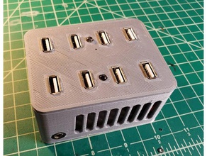 8 port usb charger electronics diy 3d print model - Mito3D