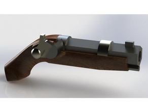 black powder pistol toy & game accessories d&d gun miniature pathfinder pirate rpg weapon 3d print model - Mito3D