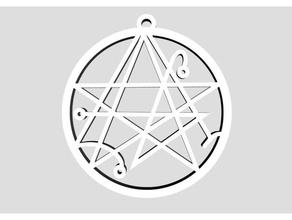 necronomicon brincos brinco jóias lovecraft lovecraftian magia ocultismo o símbolo 3d print model - Mito3D