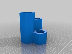 hexes- office supply holder 3d print model - Mito3D