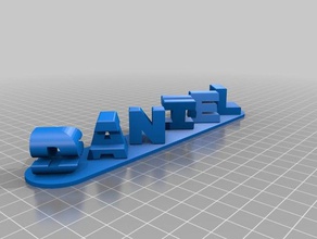 meu personalizados triplo letra blocos ambigram sinais e logotipos personalizado 3d print model - Mito3D