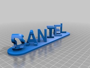 meu personalizados dupla blocos de carta ilusão sinais e logotipos personalizado 3d print model - Mito3D
