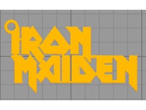 iron maiden keychain - reinforced signs & logos logo 3d print model - Mito3D