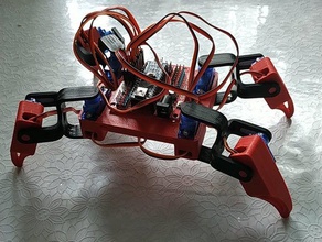 quadruped robot robotics educational esp8266 servo 3d print model - Mito3D