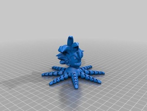 gokupuss toys & games anime character flexi goku octopus 3d print model - Mito3D