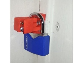 honesty lock - door frame padlock holder household security shed 3d print model - Mito3D