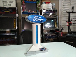 motorized rotating ford sign signs & logos architecture motor 3d print model - Mito3D