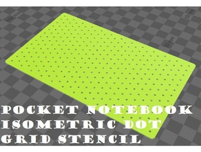 pocket notebook isometric dot grid stencil office book field notes moleskine note organizer template 3d print model - Mito3D