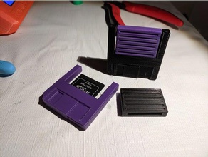 floppy disk sd card holder 3d printing 3d print model - Mito3D