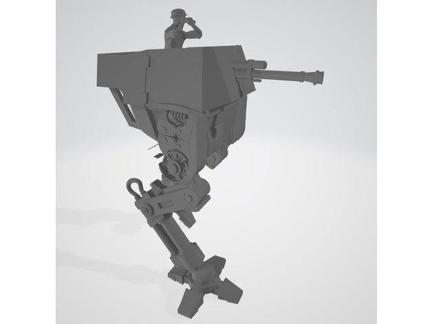 jag panzer 47cm pak t auf pz35r mech - 200 model robots 3D print model - Mito3D