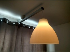 lampe de plafond extender ménage 4040 extrusion la bras support 3d print model - Mito3D