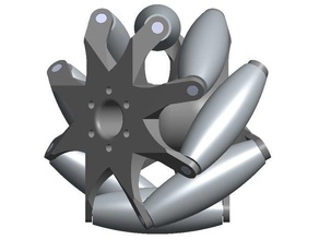 mecanum-Rad in der Robotik engineering Roboter Rad 3d print model - Mito3D