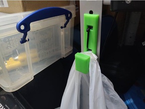 hook metal garage shelves organization bag holder shelf 3d print model - Mito3D