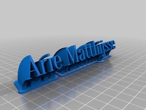 naambordje arie office su misura 3d print model - Mito3D