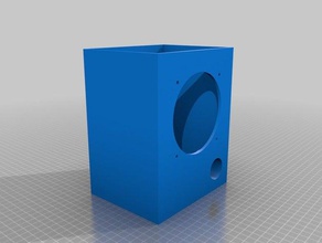 simple 4 inch speaker box audio enclosure 3d print model - Mito3D