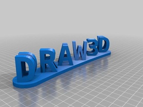 draw3d les signes et logos personnalisé 3d print model - Mito3D