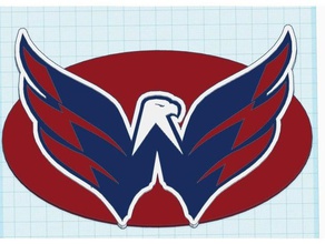 washington capitals águila logotipo multicolor mmu decoración las capitales hockey el la deportes 3d print model - Mito3D