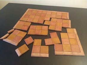 magnetic modular chessboard openlock compatible games board checkers chess duke grid onitama santorini 3d print model - Mito3D