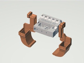 chimera & cyclope e3d heavy duty mount - ender cr10 a10 simliar 3d printer extruders clone fan duct 3d print model - Mito3D