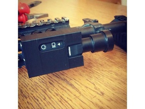 foxeer legend 2 ris cas de la caméra actioncam airsoft picatinny rail 3d print model - Mito3D
