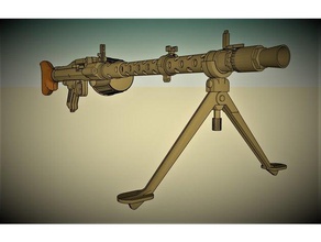 maschinengewehr 34 - scale 1 4 scans & replicas gun mg34 3d print model - Mito3D