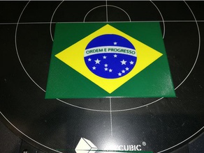 brazil flag multi material signs & logos 3d print model - Mito3D