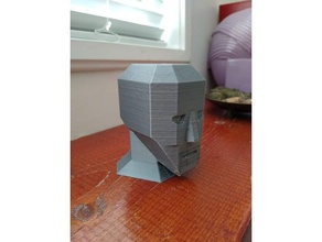 low polygon head art 3d bust human poly lowpolygon 3d print model - Mito3D