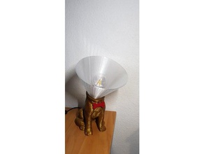 cône de la honte - chien lampe sculptures 3d print model - Mito3D