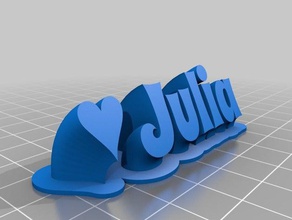 julia bureau de personnalisé 3d print model - Mito3D