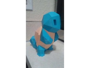 007 squirtle çift düşük-poli video oyunları pokemon 3d print model - Mito3D