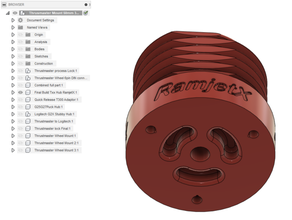 ramjetx thrustmaster 50mm hub adaptor updated 04 06 2020 assettocorsa assetto corsa iracing pcars project cars racing sim simulator t300 t300rs t500 tspc 3d print model - Mito3D