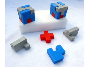 cube Rätsel ohne Symmetrie openscad 3d print model - Mito3D