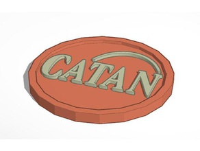 catan welfare token - two sided boardgame game penny settlers 3d print model - Mito3D