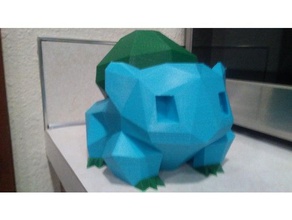 001 bulbasaur çift düşük-poli video oyunları pokemon 3d print model - Mito3D