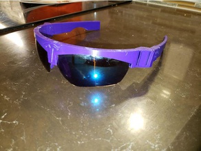 sunglass frames no metal glasses frame hinge pin openscad sunglasses tesla logo 3d print model - Mito3D