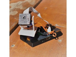 raspberry pi camera pan tilt servo electronics 9g mount 3d print model - Mito3D