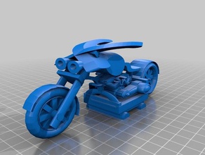 chopper-Motorrad 3d-drucken 3d print model - Mito3D