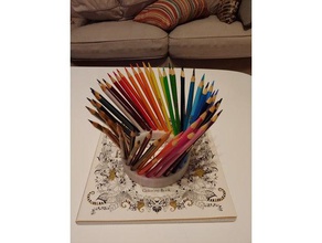 spiral kalem tutucu 50 tutar sanat araçları renkli boyama kitabı saracağını 3d print model - Mito3D