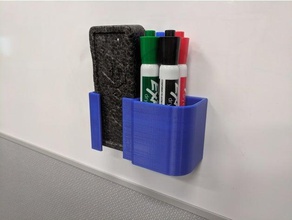 dry erase marker holder magnetic office 3d print model - Mito3D