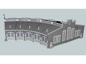 ho scale roundhouse buildings & structures 3d print model - Mito3D