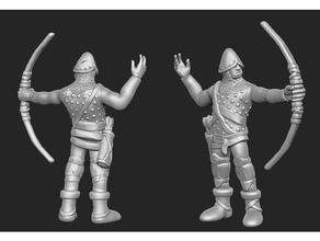 miniatura - humanos arqueiro 1 de 2017 brinquedo & acessórios para jogos o d&d dnd corpo humano minatures mini pathfinder rpg warhammer 3d print model - Mito3D