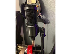 microfone condensador titular audio technica at2020 semelhantes a música de mic montagem suporte 3d print model - Mito3D