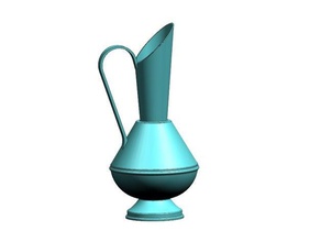 display vase handle decor flower water 3d print model - Mito3D
