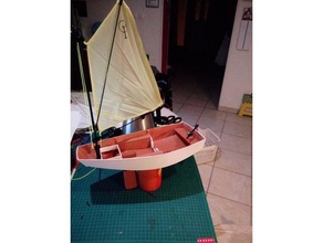 optimist vehicles rc sailboat 3d print model - Mito3D