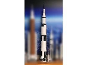 la nasa saturno v, el apolo 1 200 escala los vehículos luna de cohetes cohete saturn5 saturnv 5 v espacio 3d print model - Mito3D