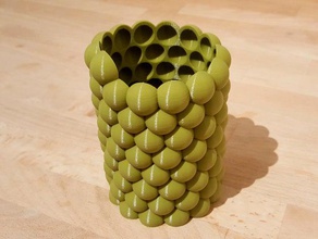 anpassbare Bereich Rohr-cup Container Schreibtisch-organizer Schreibtisch aufgeräumt Becher openscad pot vase 3d print model - Mito3D