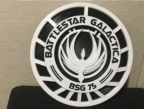 battlestar galactica médaillon scifi série tv émission de télévision 3d print model - Mito3D